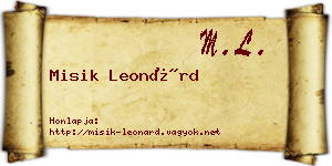 Misik Leonárd névjegykártya